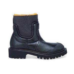 A.S.98 Black Ankle Boots with Tan Lining